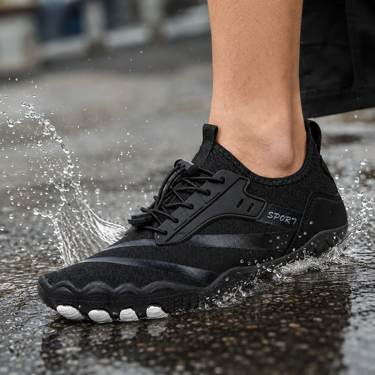 Barefoot Athletic Sneakers – Flexible Sole, Quick-Dry Mesh, Non-Slip Grip for Running & Water Sports
