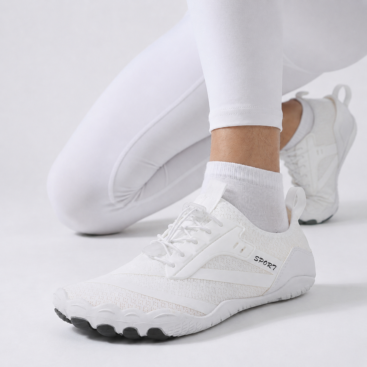 Barefoot Athletic Sneakers – Flexible Sole, Quick-Dry Mesh, Non-Slip Grip for Running & Water Sports