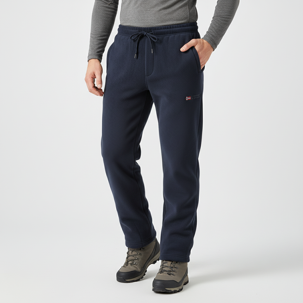 Insulated Fleece Winter Snow Pants for Skiing, Camping & Outdoor Work – Unisex Thermal Cold Weather Trousers with Elastic Waist & Deep