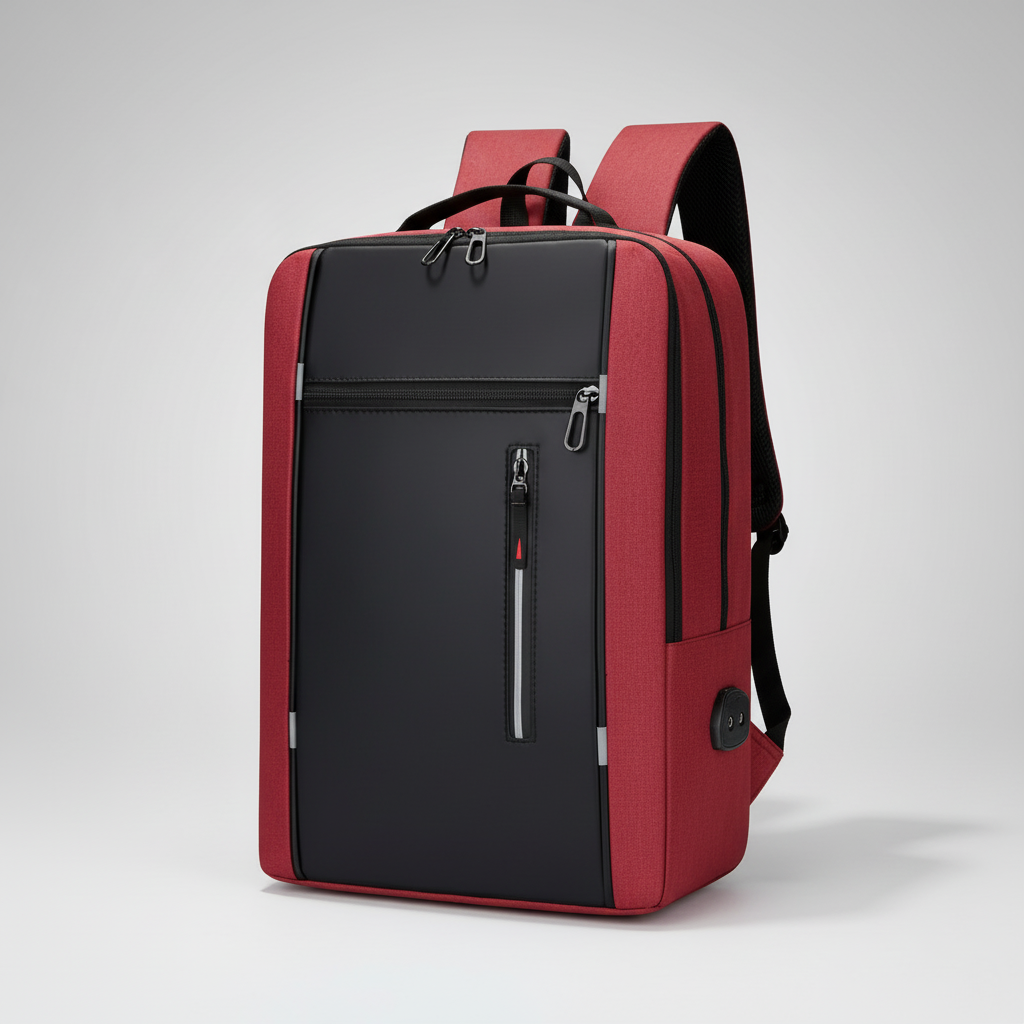 Sac à dos imperméable pour ordinateur portable avec port de charge USB – Compartiment rembourré pour ordinateur 15,6 pouces – Sac de jour pour le travail, l'école et les voyages