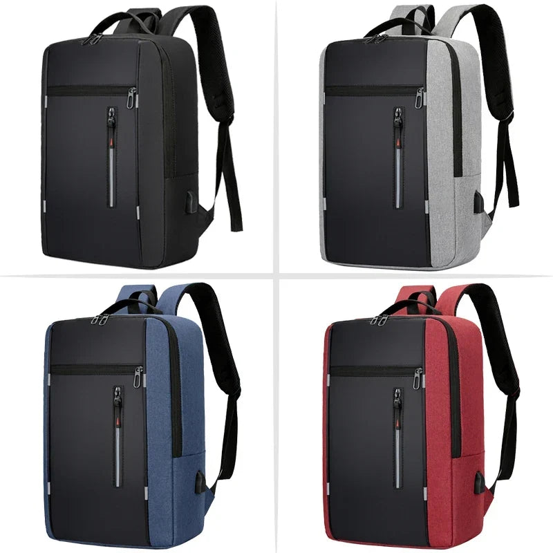 Sac à dos imperméable pour ordinateur portable avec port de charge USB – Compartiment rembourré pour ordinateur 15,6 pouces – Sac de jour pour le travail, l'école et les voyages