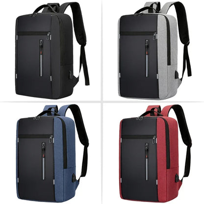 Sac à dos imperméable pour ordinateur portable avec port de charge USB – Compartiment rembourré pour ordinateur 15,6 pouces – Sac de jour pour le travail, l'école et les voyages