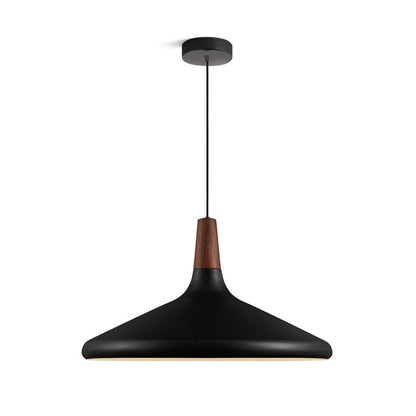 Hanging Drop Ceiling Fixture Wood Metal Shade Adjustable Cord 7-15 inch Diameter for Kitchen Island Dining Room E26 Socket Modern Farmhouse