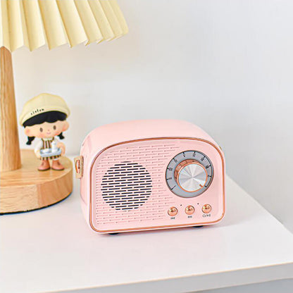 Ortekor NostalgiaWave | Enceinte Bluetooth rétro au design radio vintage et son immersif | Compagnon musical portable au style intemporel
