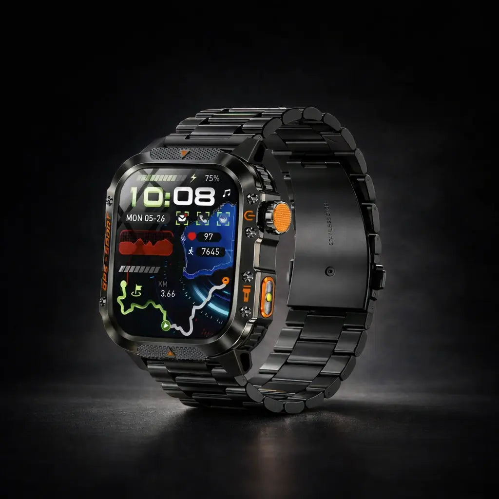 Rugged Smart Watch with Multi Satellite GPS and Sports Modes, Rugged GPS Smartwatch with Bluetooth Calling