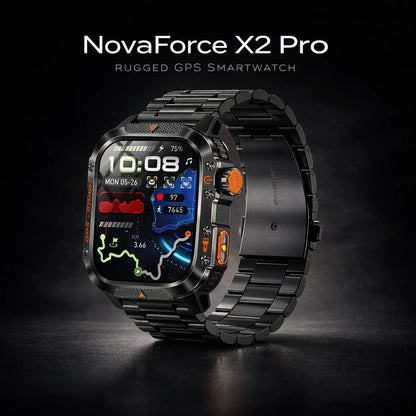 NovaForce X2 Pro | Rugged GPS Smartwatch with 100+ Sports Modes | Multi-Satellite Navigation for Active Lifestyles