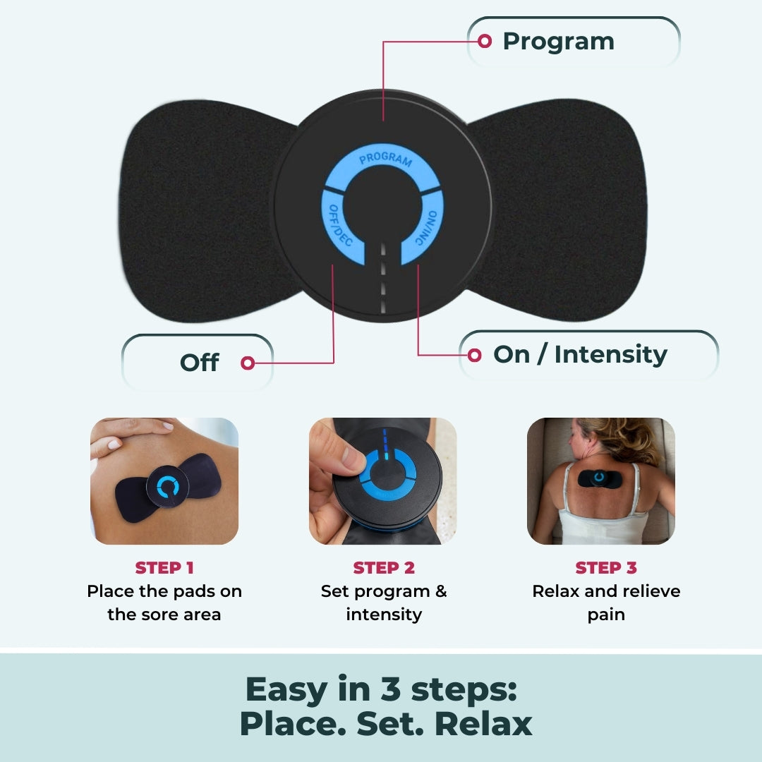 NovaSoothe | Masseur NMES pour soulagement musculaire profond avec 6 modes | Thérapie portable pour le soulagement de la douleur