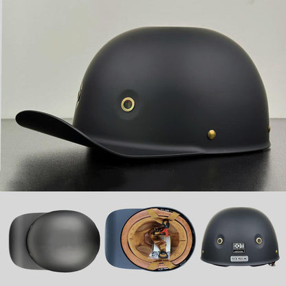 Half Helmet, Lightweight Motorcycle Helmet with ABS Shell, DOT and ECE Certified Open Face Helmet with Visor