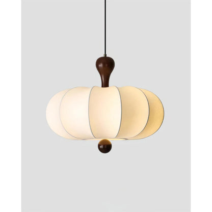Fabric Drum Pendant Ceiling Light with Wood Accent for Dining Room and Kitchen Island – Soft White Pleated Shade, Modern Minimalist Drop Fix