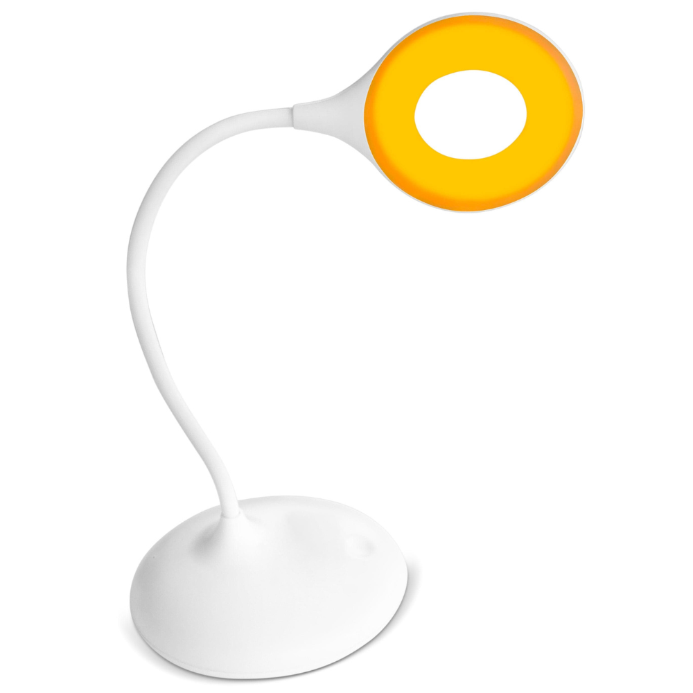 Rechargeable Amber Reading Light with Flexible Gooseneck | Blue-Free LED Desk & Bedside Lamp for Sleep Support | 3 Brightness Settings