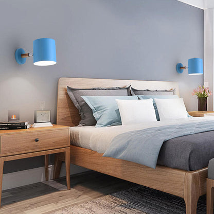 Sconce Light Fixture for Bedroom 5 in × 5.5 in Hardwired E26 Socket Wood Metal Accent Reading Nightstand Living Room Hallway Decor Contempor