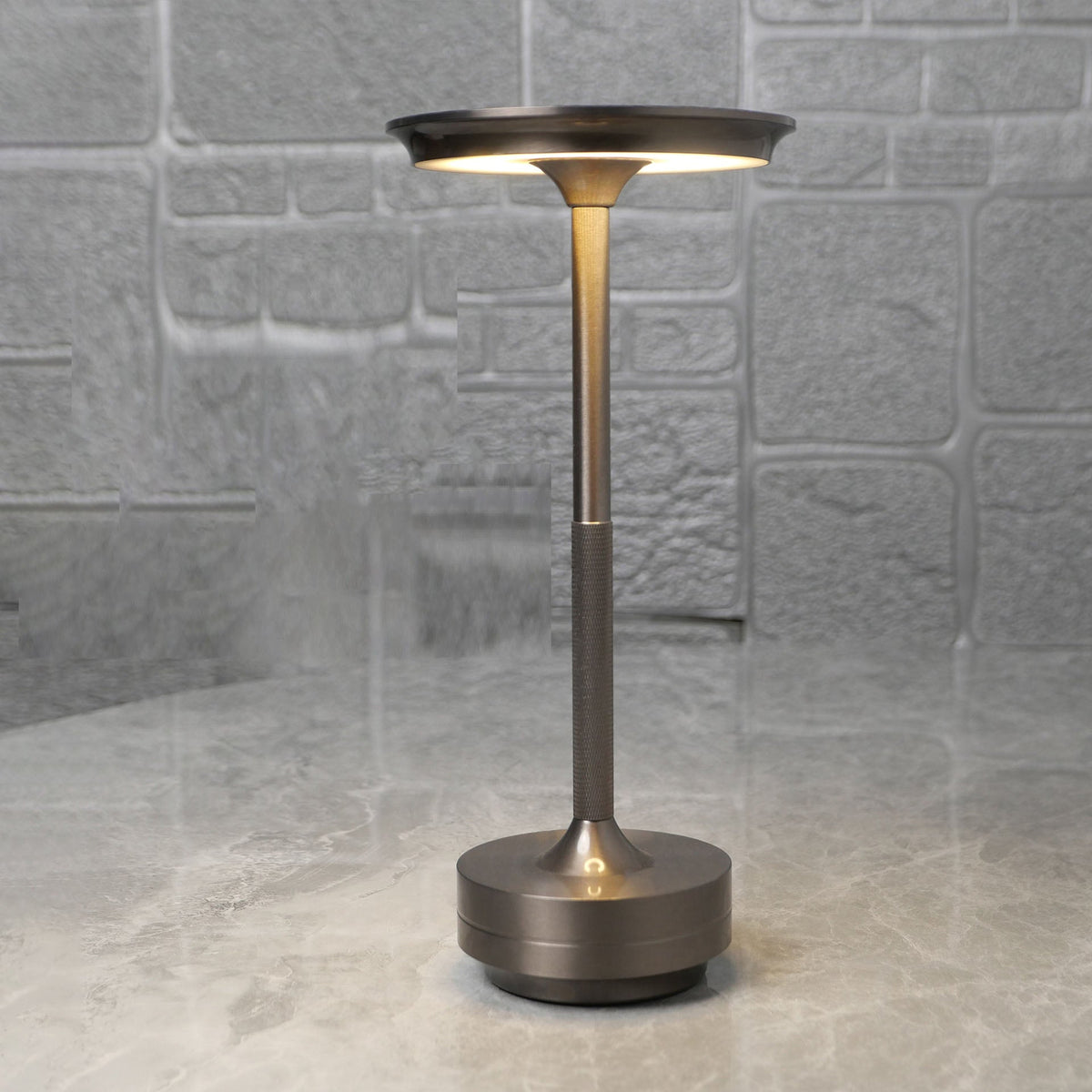 Rechargeable LED Table Lamp Touch Control 4 Brightness Levels Waterproof IP66 Metal Portable Battery Operated for Bedroom Living Room