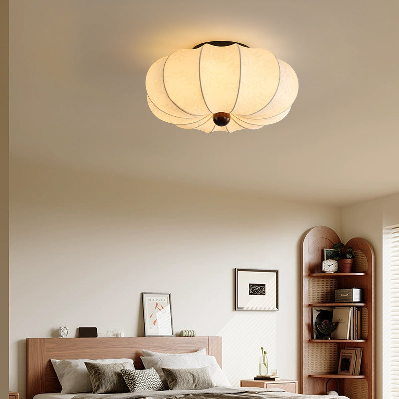 Plafonnier en tissu encastré blanc, douille E27, pour chambre, salon, couloir, 10-15 m², éclairage d'ambiance discret