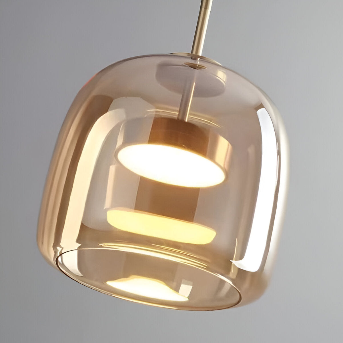 Glass Hanging Ceiling Fixture with Adjustable Cord for Dining Tables & Kitchen Islands | Color-Tunable LED Modern Farmhouse Style