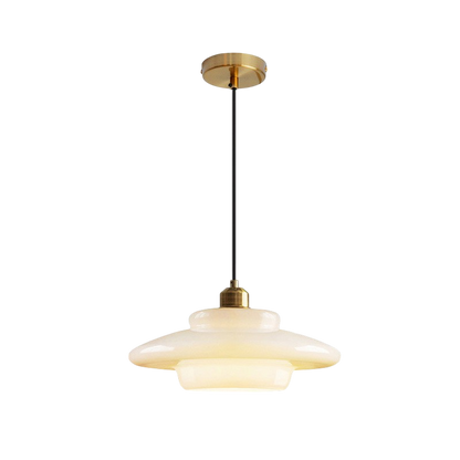 Plafonnier globe en verre dépoli avec douille E27 pour îlot de cuisine, table à manger, couloir, entrée, chambre | Suspension blanche style milieu du siècle pour salon