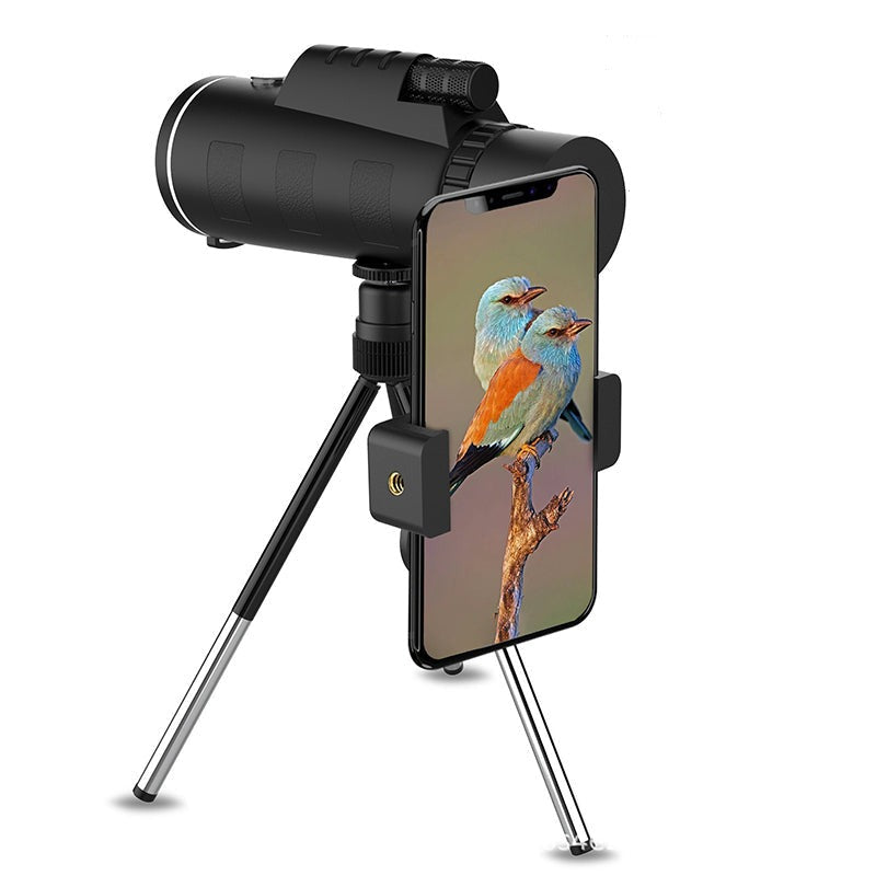 High-Definition Monocular Telescope with 50x Zoom for Wildlife Viewing, Hiking & Travel | Compact Single-Eye Spotting Scope