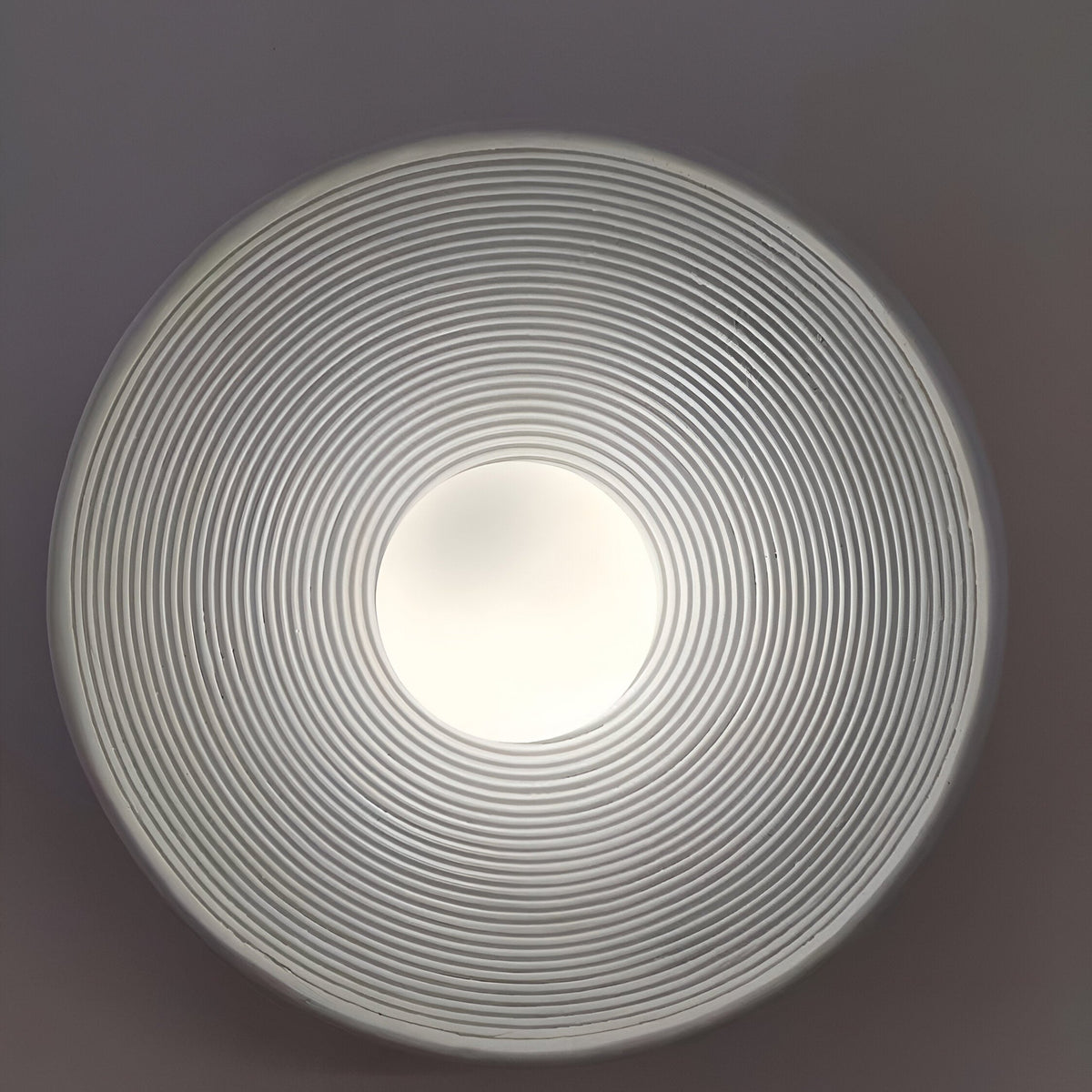 Round Glass Resin Wall Sconce White LED Fixture Bedroom Hallway Living Room Soft Glow Minimalist Mount Ambient Light for Home