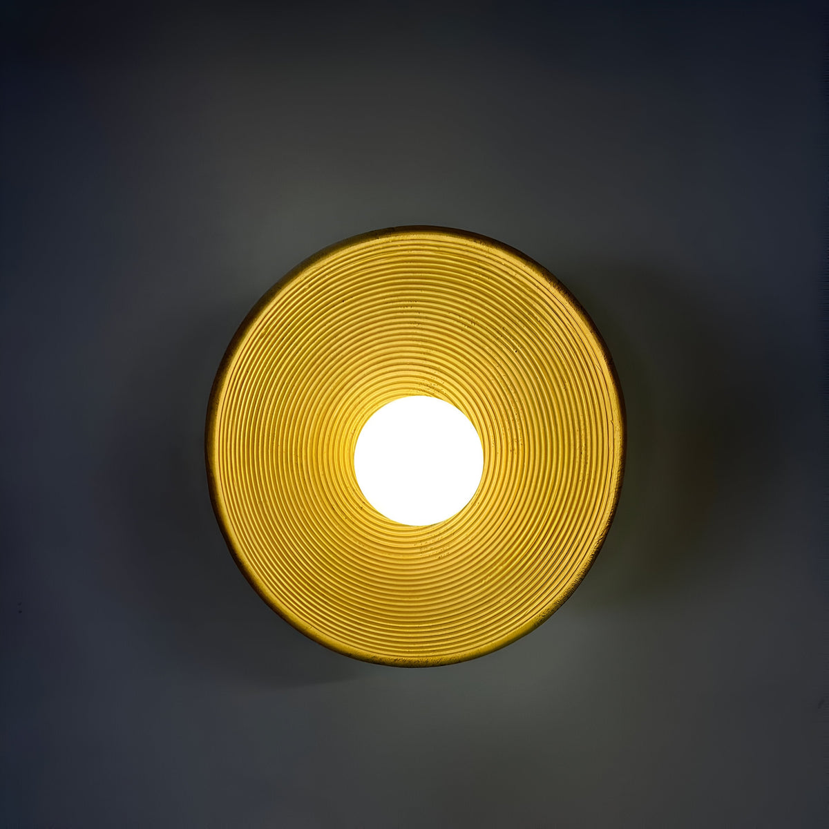 Round Glass Resin Wall Sconce White LED Fixture Bedroom Hallway Living Room Soft Glow Minimalist Mount Ambient Light for Home