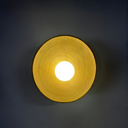 Round Glass Resin Wall Sconce White LED Fixture Bedroom Hallway Living Room Soft Glow Minimalist Mount Ambient Light for Home