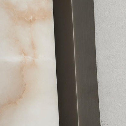 Vertical Stone & Metal Sconce with Soft LED Glow for Bedrooms, Hallways, and Living Rooms – Uplight Design to 31 Inches