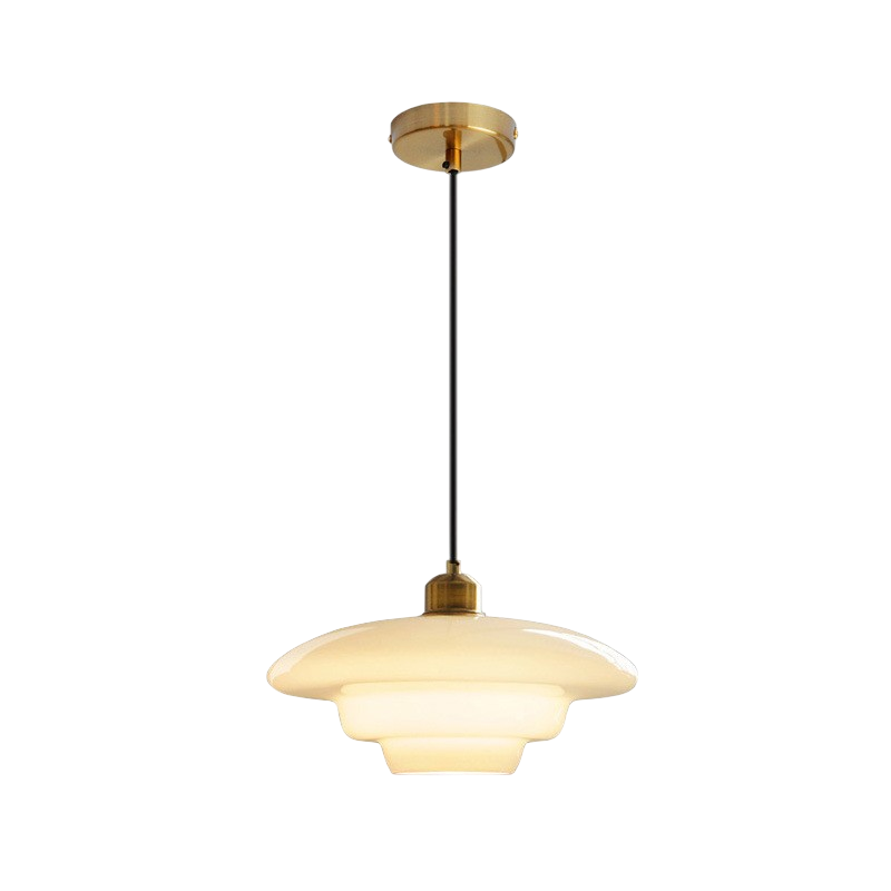 Plafonnier globe en verre dépoli avec douille E27 pour îlot de cuisine, table à manger, couloir, entrée, chambre | Suspension blanche style milieu du siècle pour salon