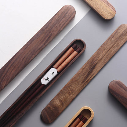 Handcrafted Wooden Chopsticks with Decorative Thread & Gift Box for Asian Dining