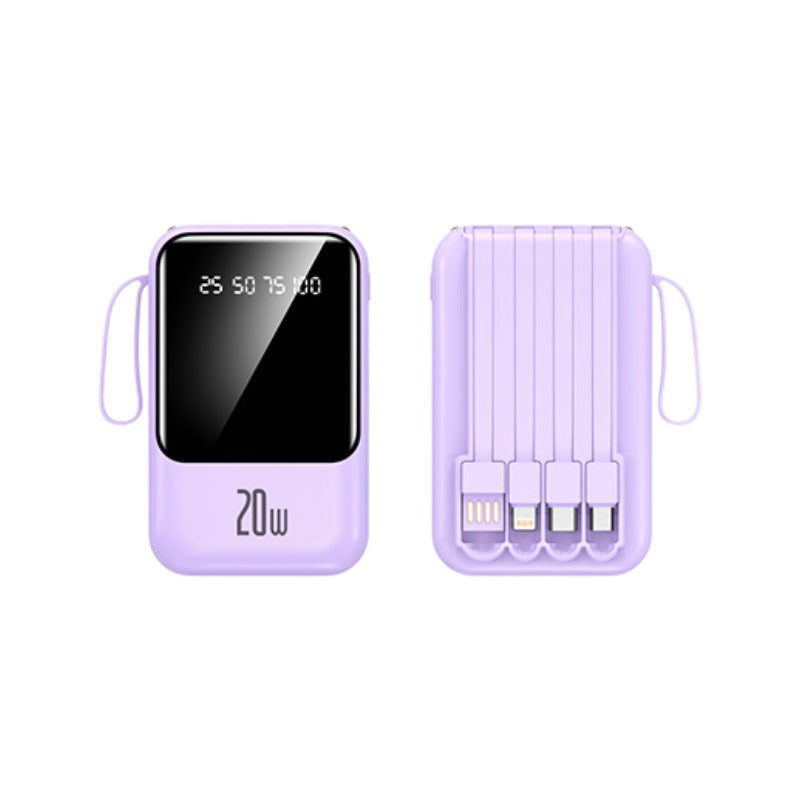 Chargeur portable | Batterie externe avec recharge rapide USB-C et affichage numérique | Conception compacte pour une utilisation en déplacement