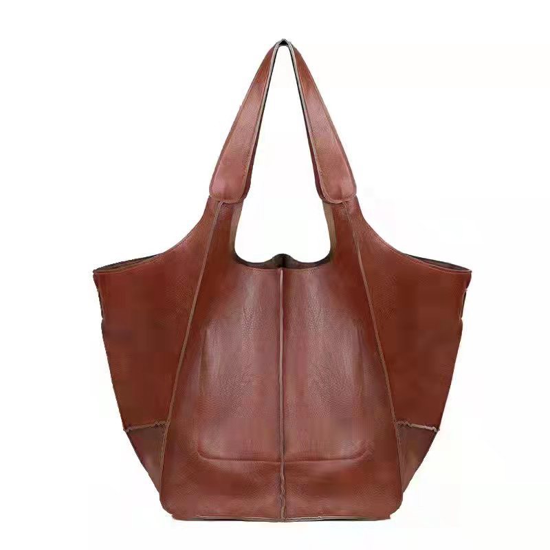 Vegan Leather Shoulder Bag – Lightweight Everyday Tote with Spacious Interior for Work, Travel & Shopping