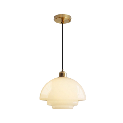 Plafonnier globe en verre dépoli avec douille E27 pour îlot de cuisine, table à manger, couloir, entrée, chambre | Suspension blanche style milieu du siècle pour salon