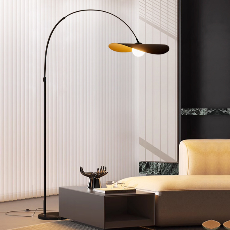 Curved Arc Standing Lamp with LED Height-Adjustable 71–79 Inch Iron Design for Reading Nook Bedroom Office Modern Minimalist Overhead Task L