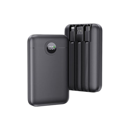 Batterie externe portable avec gestion intelligente des câbles et écran LED | Haute capacité pour une recharge en déplacement