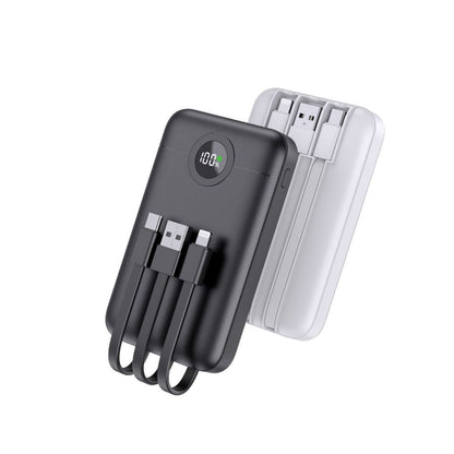 Batterie externe portable avec gestion intelligente des câbles et écran LED | Haute capacité pour une recharge en déplacement