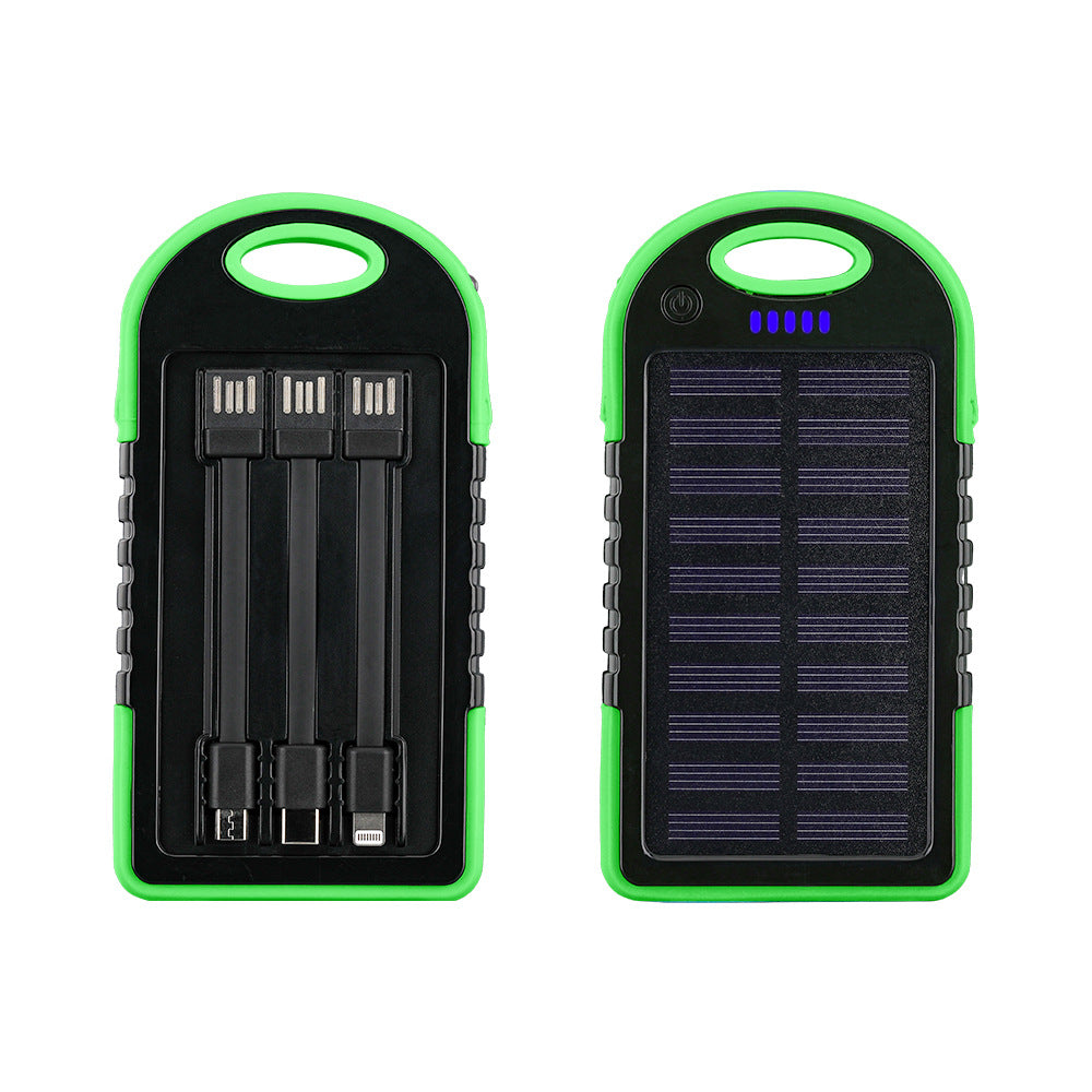 Batterie externe solaire pour l'extérieur | Charge rapide avec gestion de câbles intégrée | Idéal pour les voyages et l'aventure