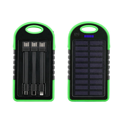 Batterie externe solaire pour l'extérieur | Charge rapide avec gestion de câbles intégrée | Idéal pour les voyages et l'aventure
