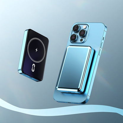 Batterie externe magnétique | Chargeur portable avec recharge rapide par induction | Design compact pour une utilisation pratique lors de vos déplacements