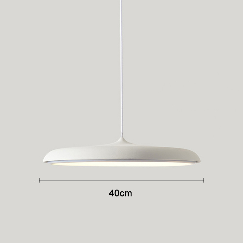 Slimline LED Disc Ceiling Light 10 in Black Metal Acrylic for Kitchen Island Dining Table Contemporary Scandinavian Minimalist Suspended Fix