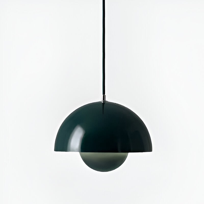 Plafonnier suspendu rond en verre de style moderne