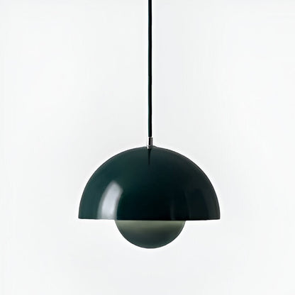 Plafonnier suspendu rond en verre de style moderne