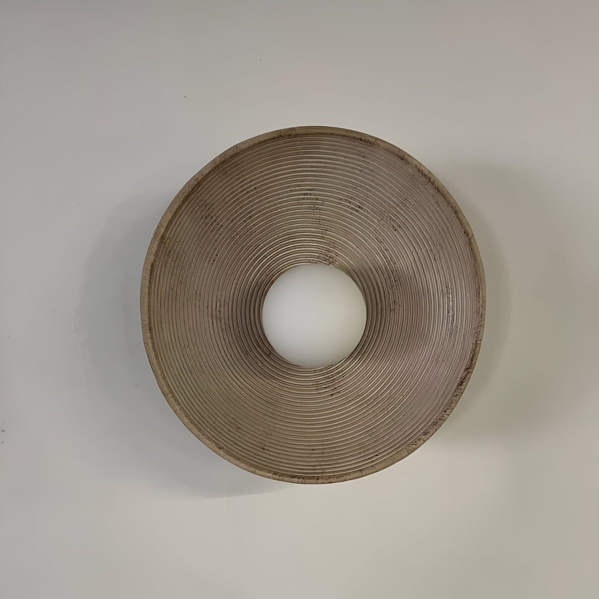 Round Glass Resin Wall Sconce White LED Fixture Bedroom Hallway Living Room Soft Glow Minimalist Mount Ambient Light for Home