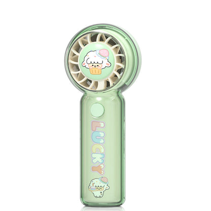 Handheld USB Rechargeable Fan – Cute Cat Design for Quiet Personal Cooling