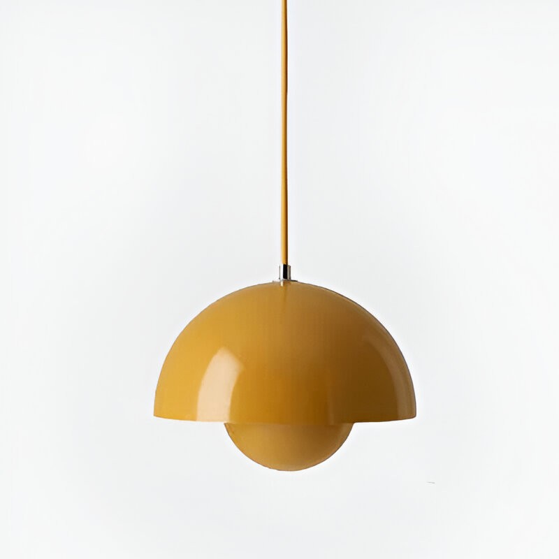 Plafonnier suspendu rond en verre de style moderne