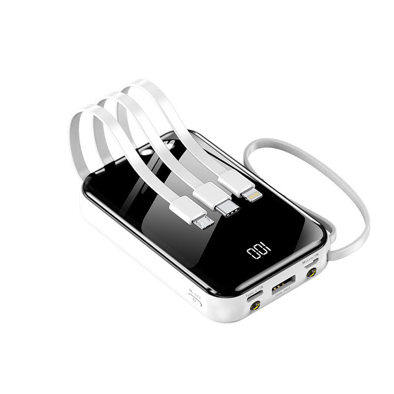 Chargeur portable | Batterie externe haute capacité avec câbles intégrés | Charge rapide pour une commodité en déplacement