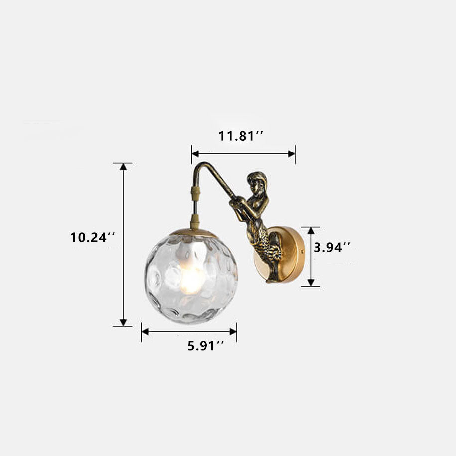 Sconce Fixture Hardwired E26 Socket Metal Glass Shade Bedroom Living Room Hallway Accent Lighting Modern Interior Decor Wall Mounted 10 in