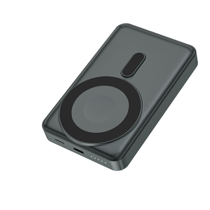 Batterie externe magnétique | Charge rapide avec technologie Qi intégrée | Design compact pour une utilisation pratique en déplacement
