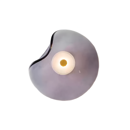 Applique murale en verre incurvé avec éclairage LED blanc chaud vers le haut et vers le bas pour chambre, salon, couloir, éclairage d'accentuation intérieur moderne, 10 pouces, verre trempé