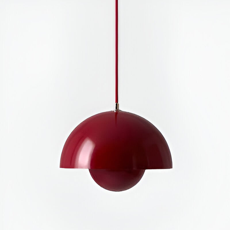 Plafonnier suspendu rond en verre de style moderne
