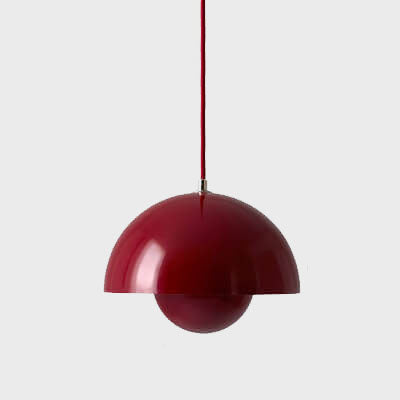 Dome Pendant Light Fixture Single Head Nordic Style Hanging Lamp Adjustable Cable Modern Ceiling Light for Kitchen Island Dining Room