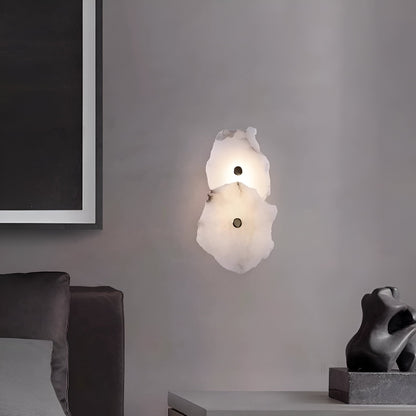 Stone Sconce Light LED Warm Glow for Stairs Entryway Vertical Mount Accent Fixture 5-Inch Contemporary Wall Lighting for Narrow Spaces