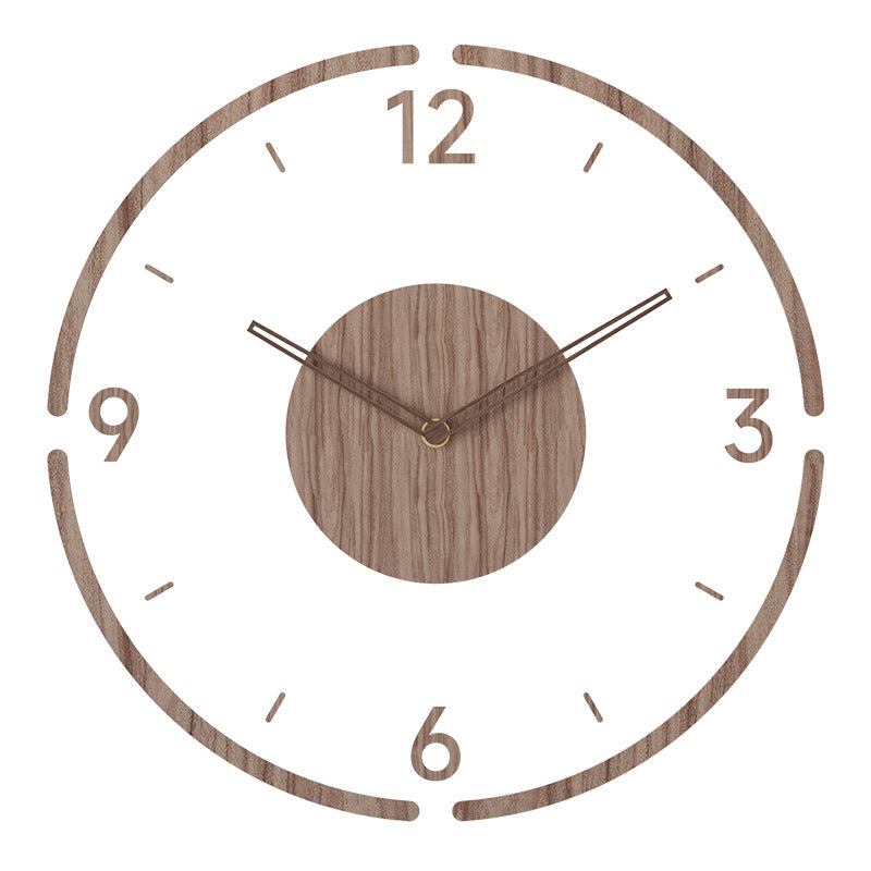 Wooden Silent Wall Clock 14 Inch Round Timepiece for Modern Homes Nordic Minimalist Decor Battery Operated Bedroom Kitchen Living Room Offic