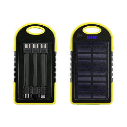 Batterie externe solaire pour l'extérieur | Charge rapide avec gestion de câbles intégrée | Idéal pour les voyages et l'aventure